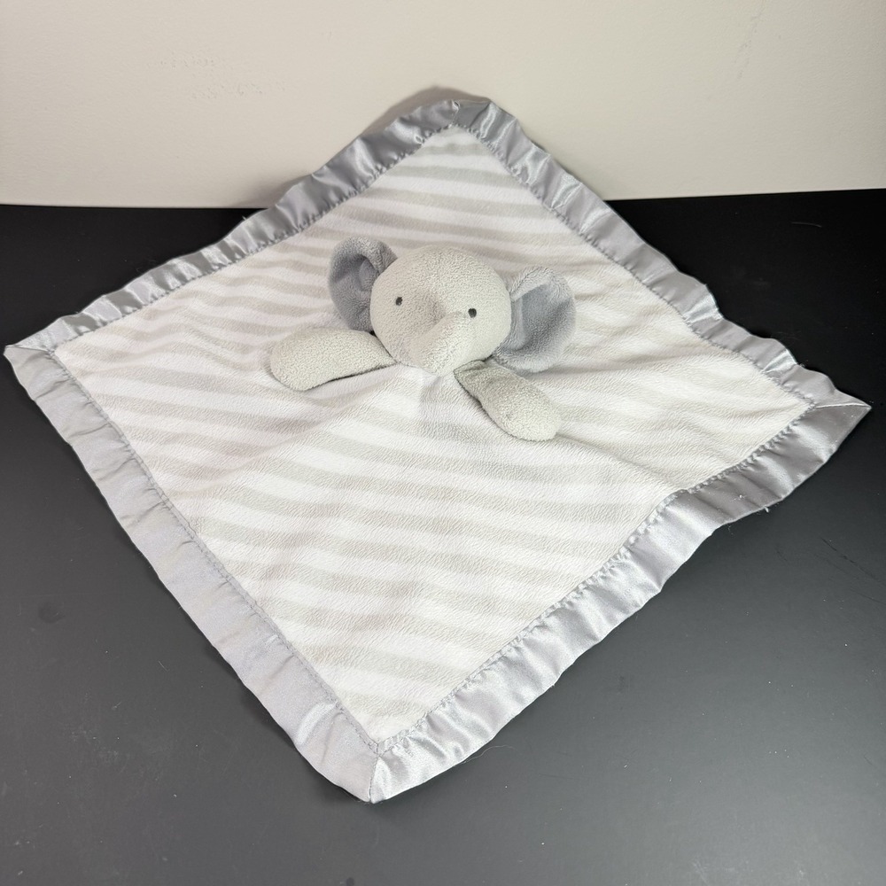 Cloud Island Gray Elephant Lovey Security Blanket Satin Trim 13" Target Baby